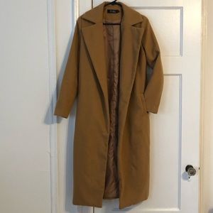 Camel coat size small
